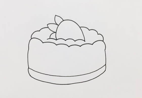 草莓生日蛋糕简笔画教程 草莓生日蛋糕简笔画教程