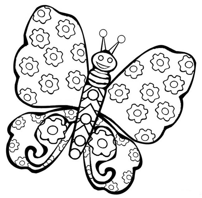 花纹蝴蝶简笔画