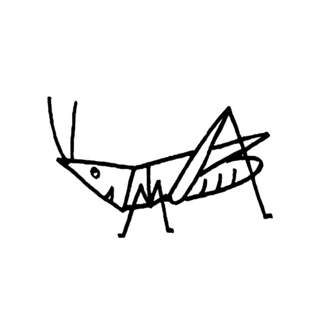 简单的蝗虫儿童画