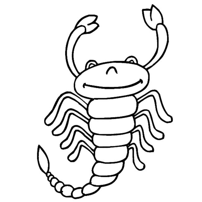 蝎子卡通简笔画