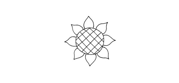 儿童学画向日葵简笔画