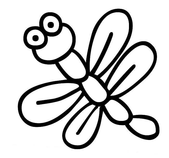 关于蜻蜓的简笔画