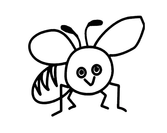 蜜蜂儿童简笔画