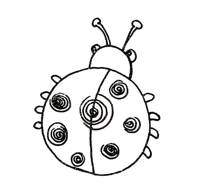 七星瓢虫简单画法