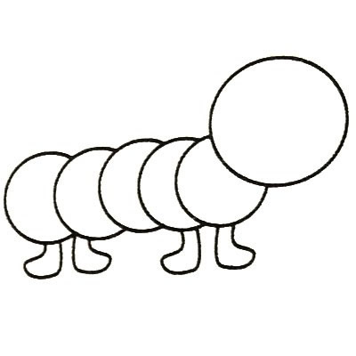 毛毛虫简笔画步骤