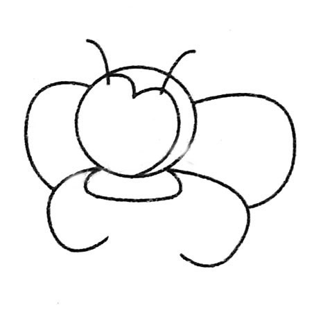 卡通昆虫蜜蜂简笔画