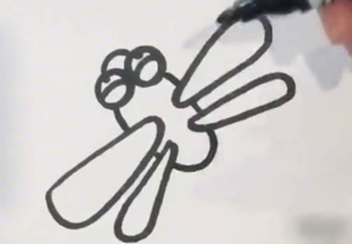 幼儿简笔画蜻蜓的画法