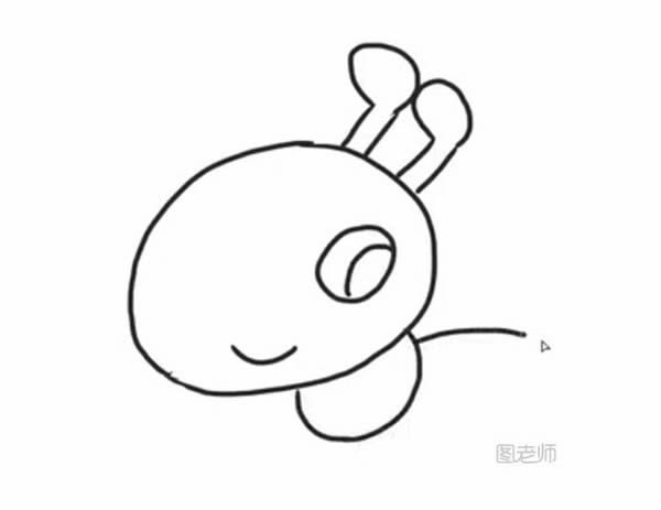 小蚂蚁简笔画的画法步骤