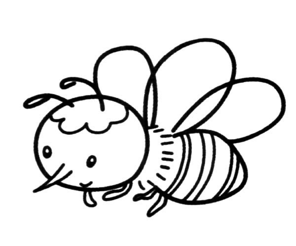 可爱的小蜜蜂卡通画