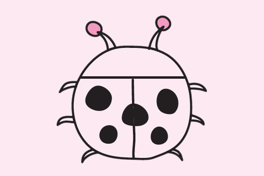 一组瓢虫的简笔画图片大全