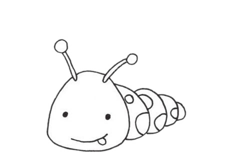 一组毛毛虫卡通儿童画