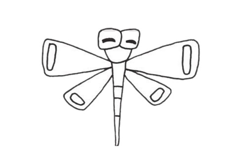 一组简单的蜻蜓儿童画