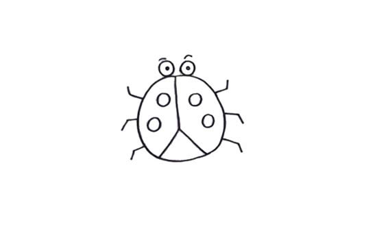 用数字画七星瓢虫简笔画