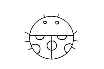 一组七星瓢虫儿童简笔画