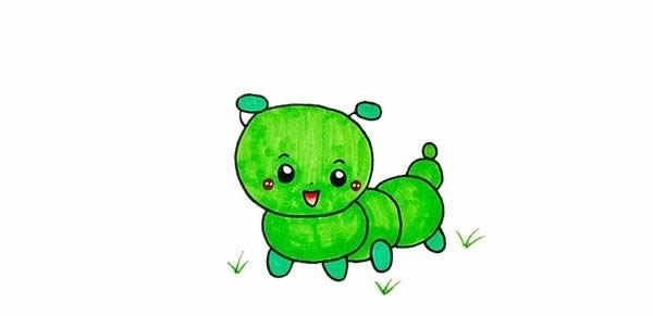 可爱的毛毛虫宝宝简笔画