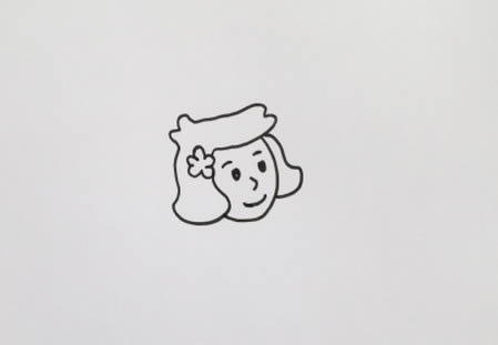 两个人在打羽毛球的简笔画