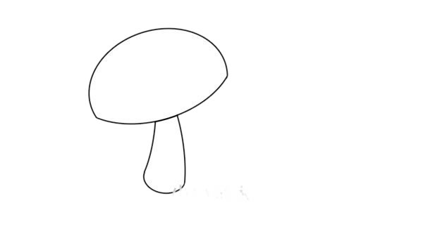 漂亮的香菇简笔画步骤