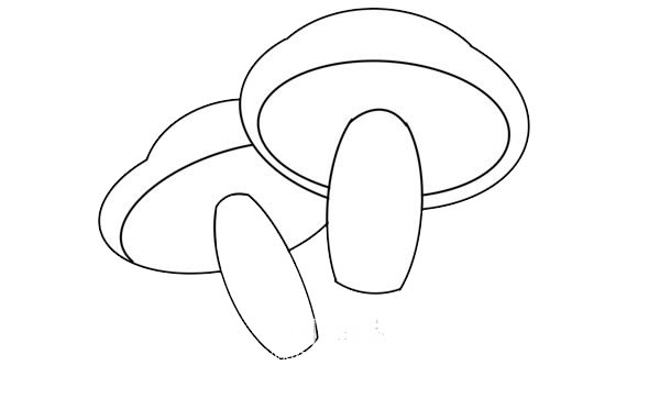 可爱的伞菇简笔画