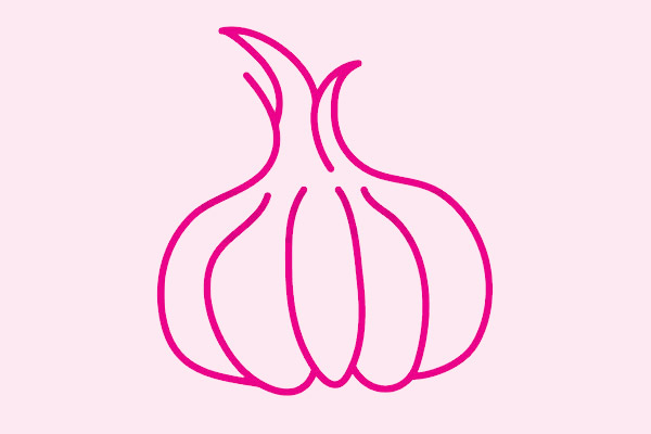 三步画出大蒜头