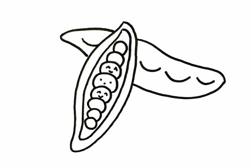 豌豆简笔画步骤教程