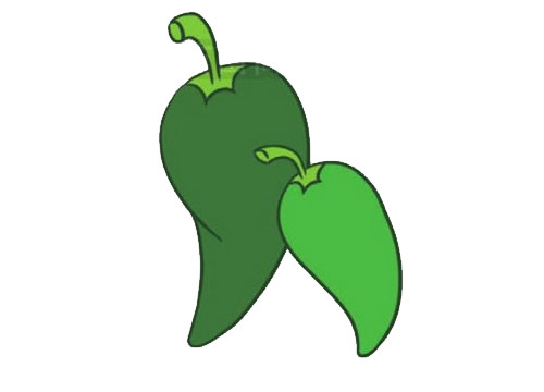 一组尖椒简笔画图片大全